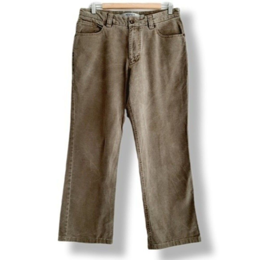 STONES \ Jeans 100% Cotton Straight Khaki Green Men's Pants Sz 34